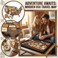 🇺🇸 Wooden USA Travel Map Puzzle🧩A Stylish Way to Track Your Journey & Memories🔥