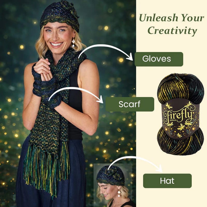 🔥 Limited-Time 50% OFF - Firefly Iridescent Shimmer Yarn: A Touch of Magic in Every Stitch ✨🔥