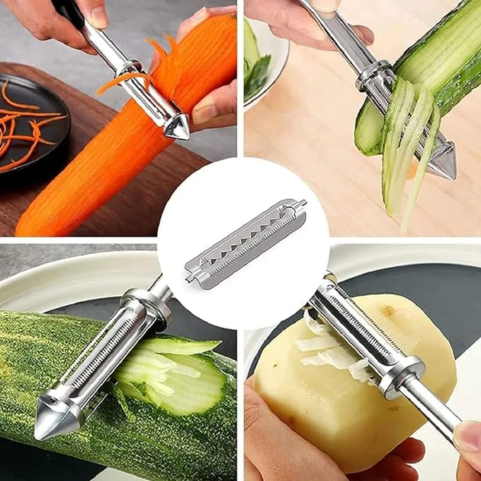 🔥Last Day Buy 1 Get 1 Free $12.49 Each🔥5-in-1 Stainless Steel Multifunctional Veggie Peeler