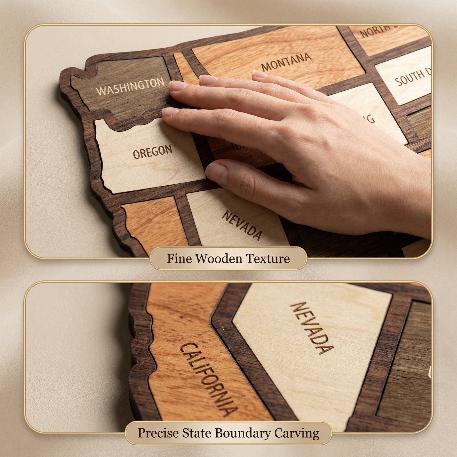 🇺🇸 Wooden USA Travel Map Puzzle🧩A Stylish Way to Track Your Journey & Memories🔥